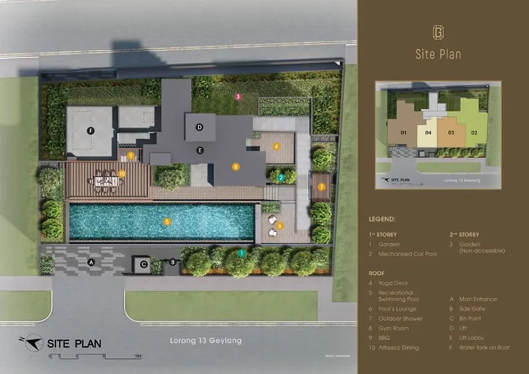 Gems Ville condo site plan with facilities
