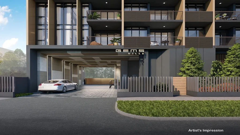 Gems Ville freehold boutique condo exterior in District 14 Singapore