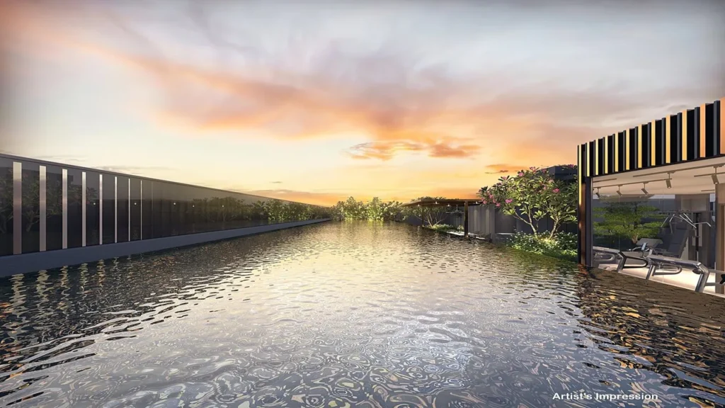 Gems Ville rooftop swimming pool and city-fringe facilities